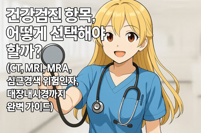 건강검진 항목, 어떻게 선택해야 할까? (CT, MRI, MRA, 심근경색 위험인자, 대장내시경까지 완벽 가이드)