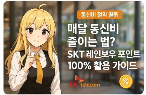 매달 통신비 줄이는 법? SKT 레인보우 포인트 100% 활용 가이드