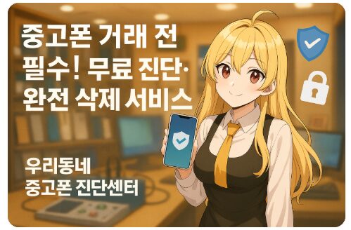 중고폰 거래 전 필수! 무료 진단·완전 삭제 서비스 ‘우리동네 중고폰 진단센터’