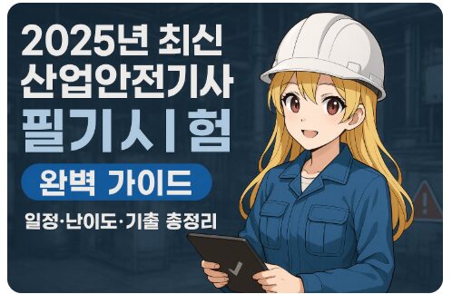 2025년 최신 산업안전기사 필기시험 완벽 가이드: 일정·난이도·기출 총정리